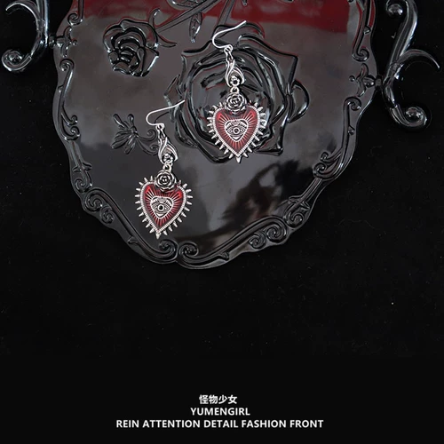 Брендовые металлические серьги, в стиле панк