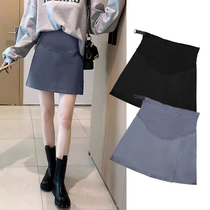 Maternity skirt spring and summer fashionable versatile suit skirt summer slimming slit high waist and hip skirt culottes