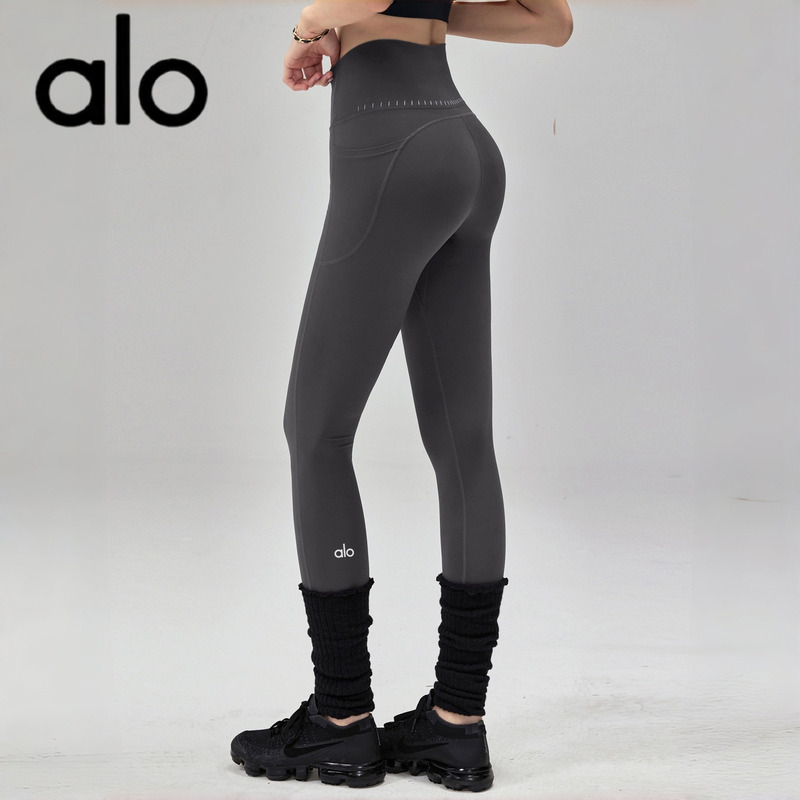 Aio High-Waisted Yoga Pants with Tummy Control and Butt-Lifting Features, No Awkward Lines, Pilates Naked-Feel Outerwear Tight-Fitting Sports Leggings