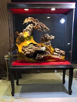 Nan wood ebony blossoming sightseeing tour flower-and-bird yin driftwood decoration carving landscape flower zi wei ge