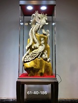 Small leaf red sandalwood Buddha statue cliff root carving large living room porch Golden noxan agarwood wood carving large ornaments