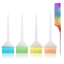 Balayage Widened Color Soft Hair Dyeing Brush Transparent Rainbow Comb Paris Painting Dyeing Tool Pointed Tail Comb Dyeing Comb