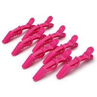 8 розовых крокодиловых клипов (без логотипа)