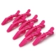 8 розовых крокодиловых клипов (без логотипа)