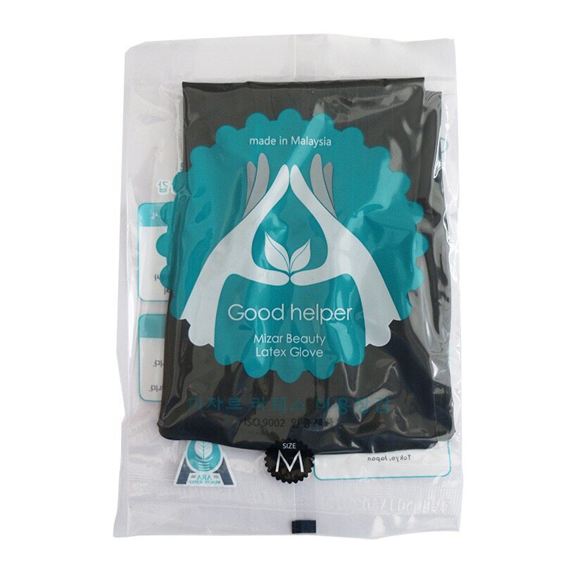 South Korea imported hairdressing tools Thai rubber perm gloves black thick latex non-slip