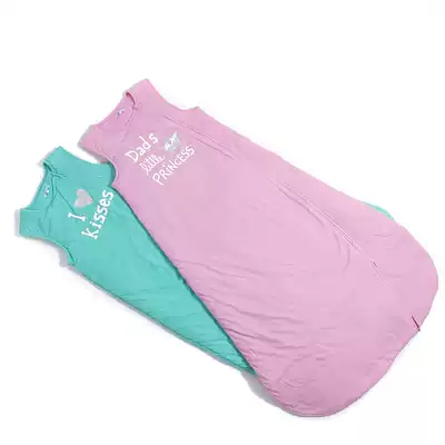 Pure cotton side-opening baby sleeping bag Newborn air conditioning anti-kick quilt soft skin-friendly