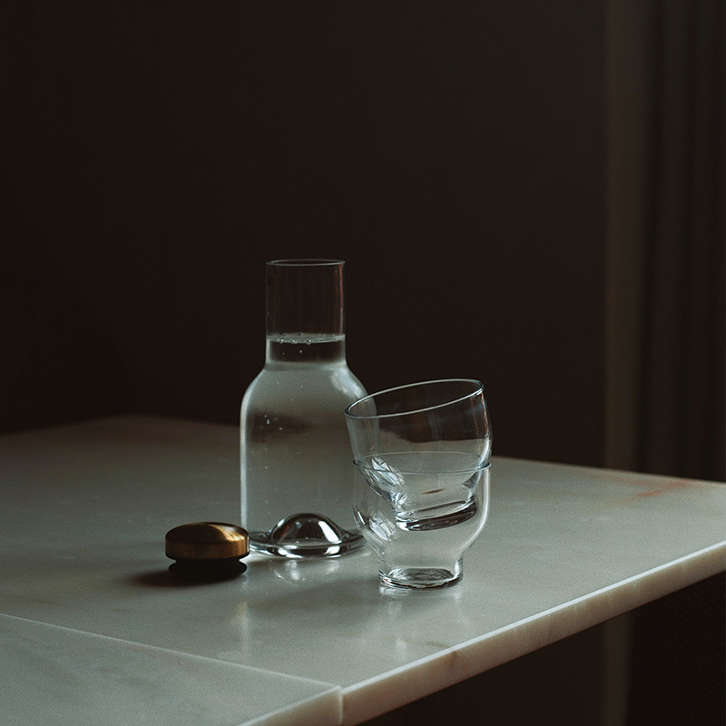 Audo｜Menu Officially Licensed Danish Product｜Bottle Carafe Glass Water Bottle Cold Water Bottle Artificial