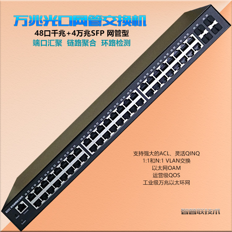 Zhi Pulian Industrial Grade Net Cafe Private Network Management 10,000 trillion Switch 48 48 one thousand trillion one thousand trillion 40 thousand one trillion sfp Ports Convergence