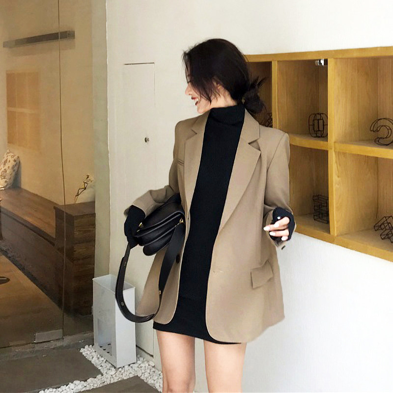 Suit jacket woman 2022 spring autumn new Korean version casual temperament small early autumn net red card its color little west suit