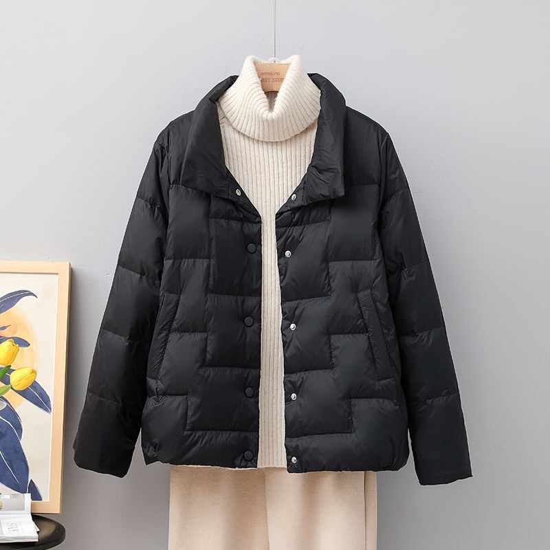 Brand Black down Jacket for Women, Winter 2025 New Short Style for Petite Figures, This Year's Trendy Hot-Selling Lightweight Coat