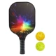 Яркий цвет — два мяча за один удар — стекловолокно [ракетка, сертифицированная USAPA]
