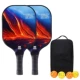 Ракетка Volcano Red-Double с четырьмя мячами + рюкзак из стекловолокна [ракетка сертифицирована USAPA]