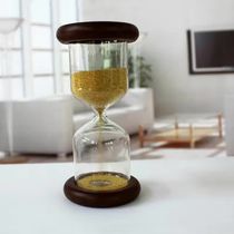 Silver gold 3 minutes hourglass timer Glass crafts creative home decoration Gold beads hourglass lucky gifts