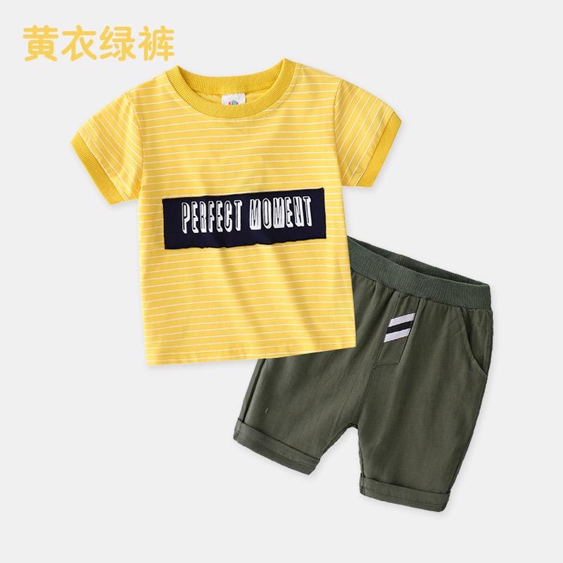 Bé Thư Set 2020 Summer Outfit New trai Trẻ em quần ngắn tay áo T-Shirt tz-4337.