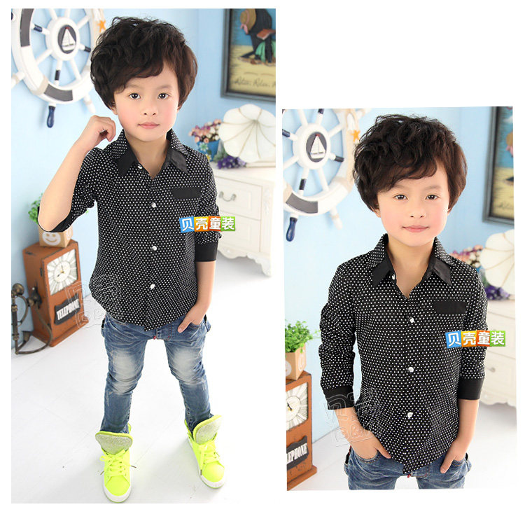 Chemise garcon à manche longue - Ref 2081936 Image 69