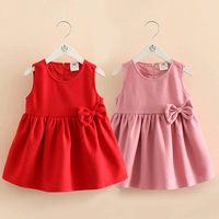 Mặc mùa thu và mùa đông cho bé gái Hàn Quốc nơ mới mặc cho bé gái váy vest qz-2153 đồ trẻ em