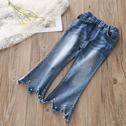 Quần jeans bé gái 2019 xuân hè phiên bản Hàn Quốc của bé gái mới quần áo trẻ em quần dài kz-a936