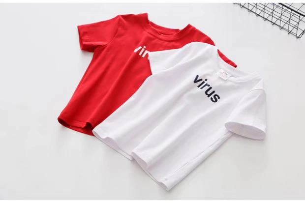 Áo thun trẻ em tay ngắn rỗng 2019 hè Hàn Quốc phiên bản áo sơ mi nữ trẻ em mới tx-9590 - Áo thun bexinhshop shop