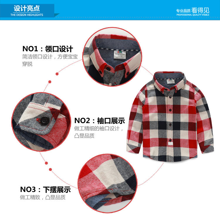 Chemise garcon à manche longue - Ref 2081961 Image 63