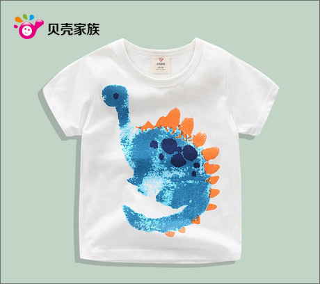 Bé ngắn tay T-Shirt 2018 mùa hè mới chàng trai và cô gái trẻ em quần áo trẻ em phim hoạt hình vòng cổ áo sơ mi tx-8203