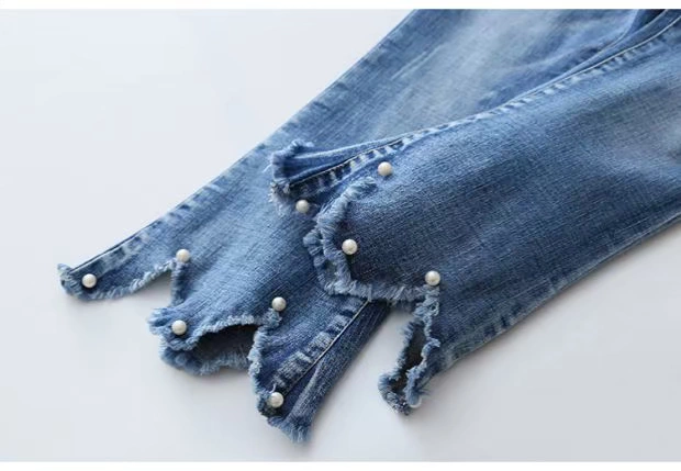 Quần jeans bé gái 2019 xuân hè phiên bản Hàn Quốc của bé gái mới quần áo trẻ em quần dài kz-a936 quần mông thú cho bé