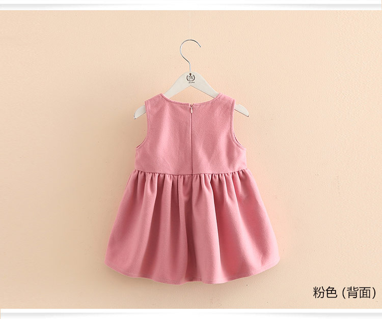 Mặc mùa thu và mùa đông cho bé gái Hàn Quốc nơ mới mặc cho bé gái váy vest qz-2153 shop đồ trẻ em