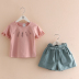 Bộ đồ giải trí poly 2019 hè mới cho bé gái mặc quần short trẻ em ngắn tay áo thun hai dây tz-3461 - Phù hợp với trẻ em quần dài cho bé gái Phù hợp với trẻ em