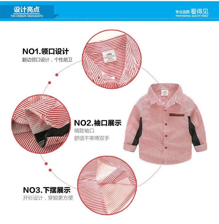 Chemise garcon à manche longue - Ref 2081973 Image 64