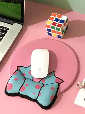 Creative bow mouse pad wristband 3d memory cotton hand holder cute cartoon girl ins Wind office comfortable wrist pad soft plastic pad computer game Korean version of two-dimensional cute mouse pad