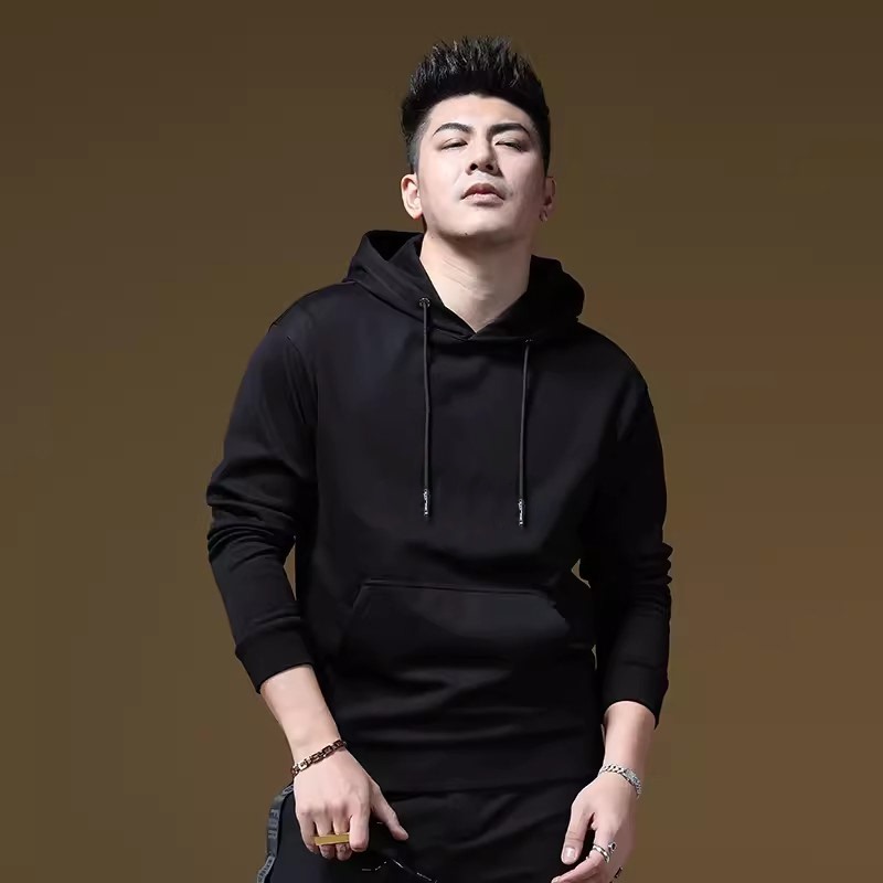 European New Spring and Autumn Solid Color Hooded Sweatshirt Men's Trendy Pullover Hoodie Jacket Men's Hooded Clothing European New Spring and Autumn Solid Color Hooded Sweatshirt Men's Trendy Pullover Hoodie Jacket Men's Hooded Clothing