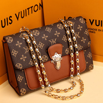 French DUDK genuine leather womens bag high-end retro messenger bag new trendy presbyopic one-shoulder cross-body small square bag