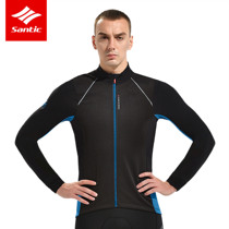 Santic forest guest autumn and winter fleece long sleeve mens cycling clothing road bike warm jacket bicycle suit