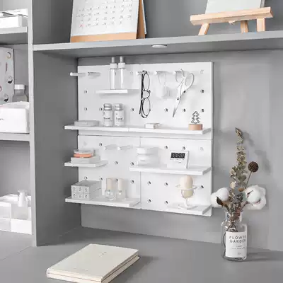 Dormitory wall shelf-free bedroom dormitory wall storage living room ins hole board Nordic decorative frame