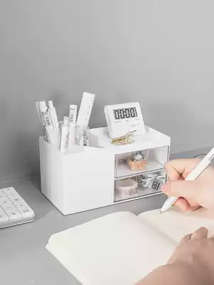 Pen holder small creative student fashion ins simple stationery cute drawer pen office desktop pen box storage box