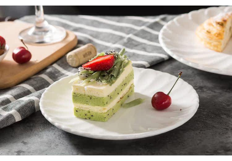 Bộ đồ ăn bằng gốm sứ trắng tinh tấm hình tấm sáng tạo tấm nóng tấm phong cách Hàn Quốc nhà tấm hoa cúc - Đồ ăn tối bộ chén đĩa đẹp