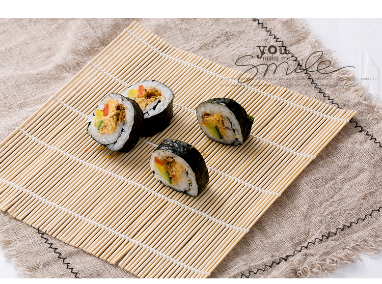 Hua Khánh Tre và Gỗ Sushi Dụng cụ Sushi Con lăn Hazelnut Rice Rice Tre Rèm Tay Cuộn Sushi Khuôn Sushi Rèm - Tự làm khuôn nướng khuôn oval