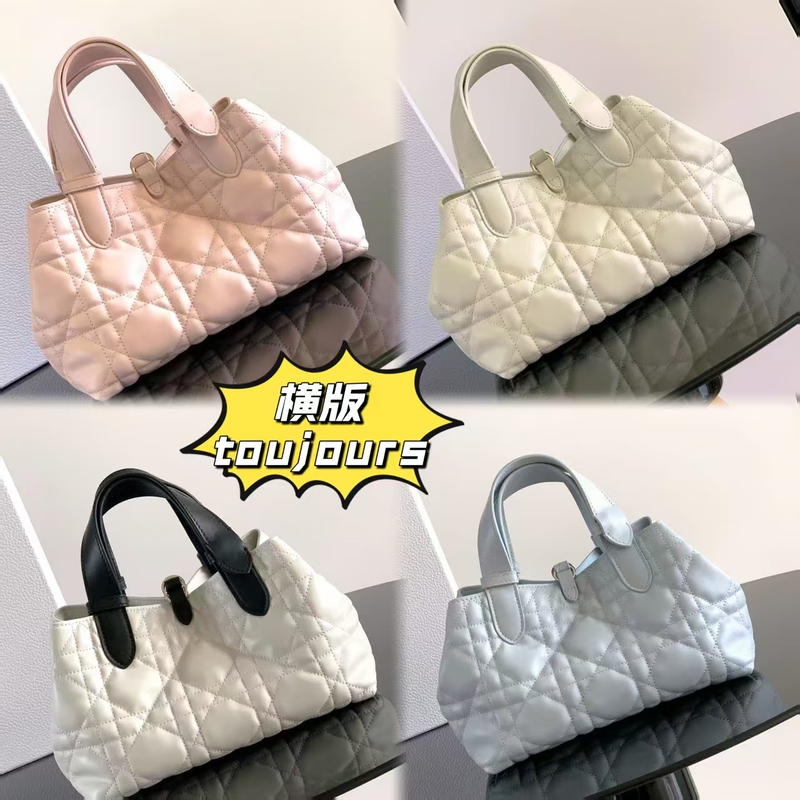 Horizontal Vegetable Basket Style Tote Bag, Genuine Leather, Light Luxury, High-End Feel, Handbag for Commuting
