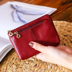 Cowhide ຂະຫນາດນ້ອຍ purse coin purse first layer cowhide leather card bag key bag mini small bag women's coin soft leather bag