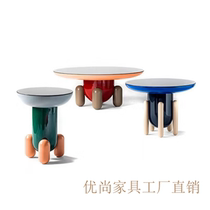 Nordic modern Spanish designer Space coffee table Side coffee table Villa living room dining table FRP coffee table