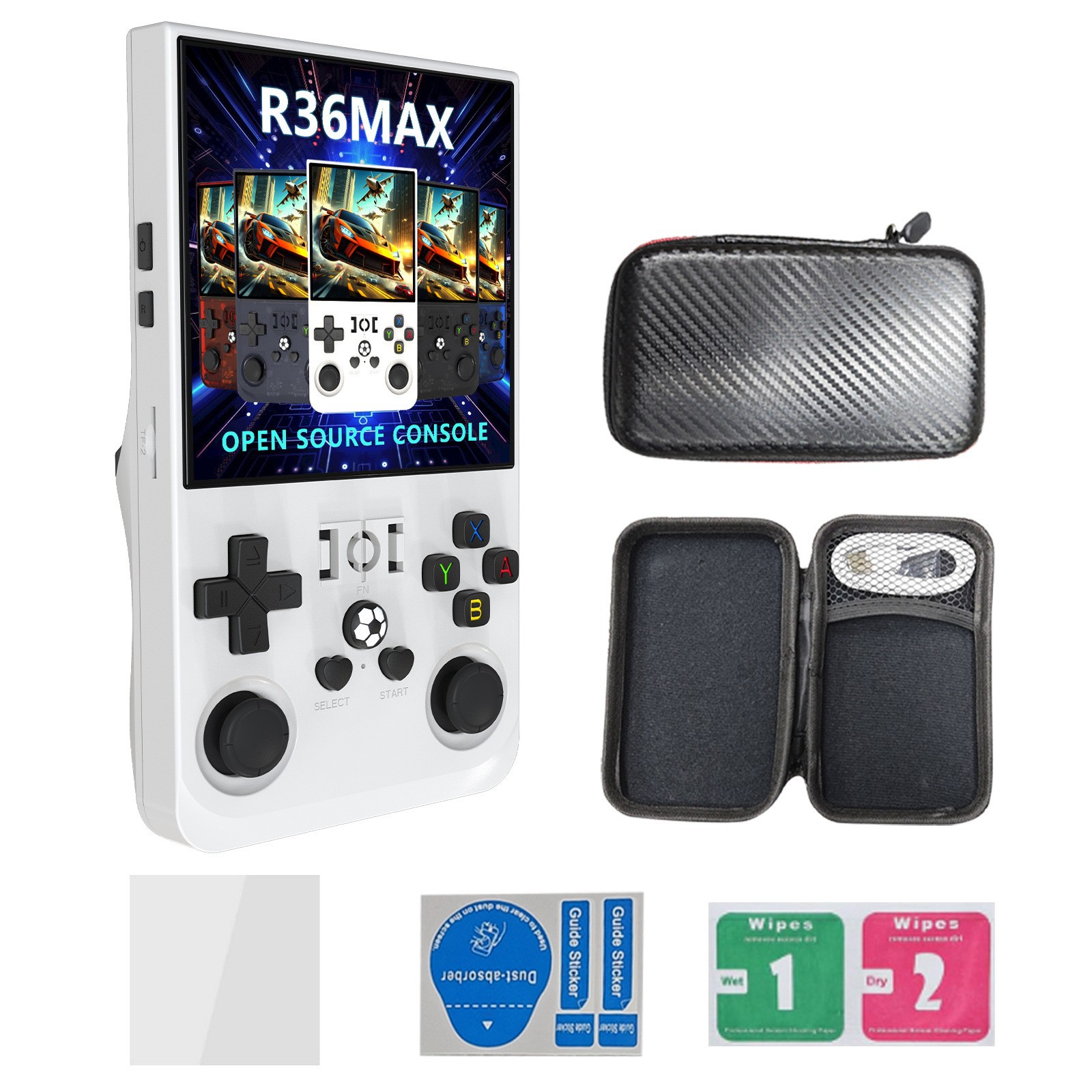 掌上游戏机R36sMAX便携复古街机游戏怀旧3D双系统休闲娱乐掌机