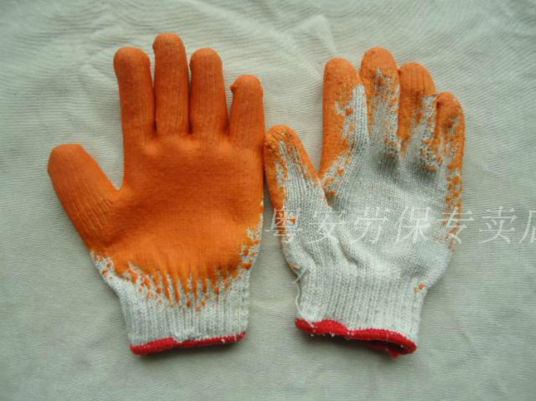 Baokangli wear-resistant cotton yarn lining gloves coated gloves Labor insurance coated cotton yarn gloves dipped gloves