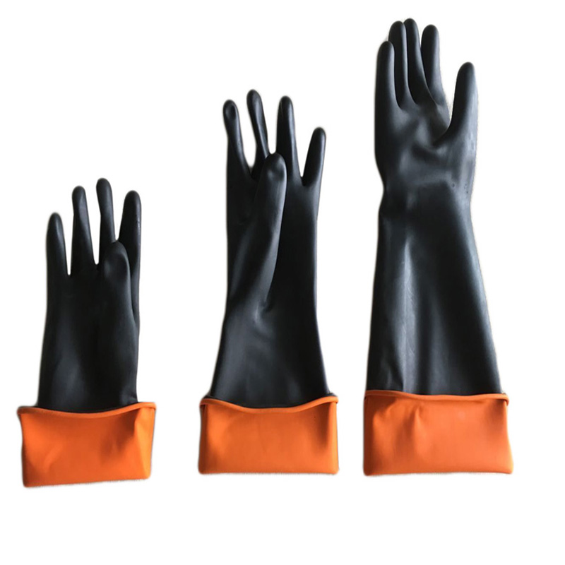 Dongjiang Red Gloves Acid and Alkaline Resistant Gloves Waterproof Gloves Thickened Gloves Chemical Resistant Gloves Industrial Rubber Gloves