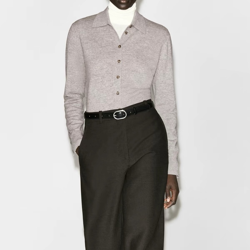 Cos Style Women's Clothing Standard Version Merino Wool Shirt Light Grayish Brown 2026 Autumn New Product 1353414001 Cos Style Women's Clothing Standard Version Merino Wool Shirt Light Grayish Brown 2026 Autumn New Product 1353414001