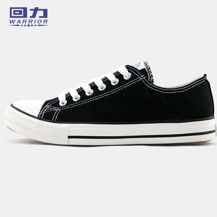 Pull back canvas shoes men's classic black and white low-top casual sports shoes small white board shoes cloth shoes couple shoes student shoes