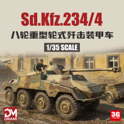 3g Model Mengwei/Drami 6772 Sd.Kfz.234/4 Eight-Wheel Heavy Wheeled Armored Fighting Vehicle