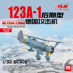 3g Model Icm Assembled Aircraft 32015 1/32 Hs 123A-1 Late Version German Attack Aircraft