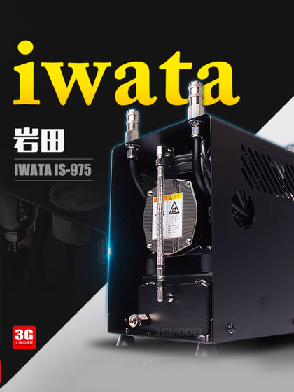 3g Model Iwata/Iwata Is-975Sh Model Spray Gun with Adjustable Pressure and Automatic Shut-Off Air Pump with Air Tank