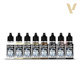 3g Model Av Environmentally Friendly Water-Based Paint Hand-Painted Series Av70151 Black and White Armor Color Set 8*17ml