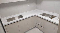 Nanjing local cabinets quartz stone stove countertop island bay window washbasin washing machine stone customization factory direct sales