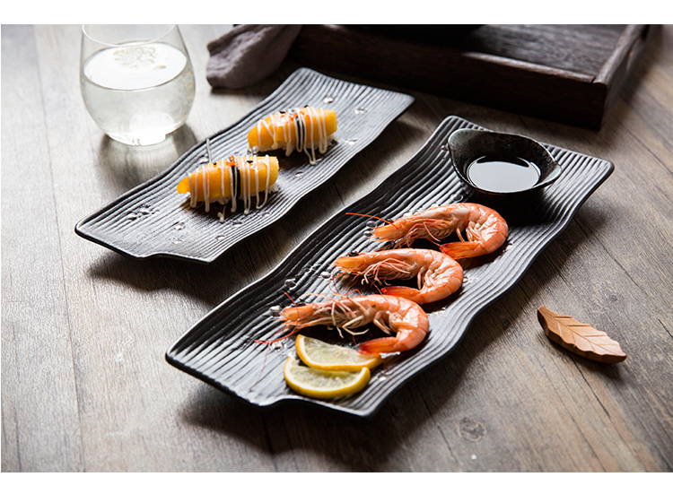 Cá tính sáng tạo theo phong cách Nhật Bản nhà hàng gốm sứ bộ đồ ăn nhà hàng sushi món ăn đĩa tấm tấm hộ gia đình bộ bát đĩa đầy đủ